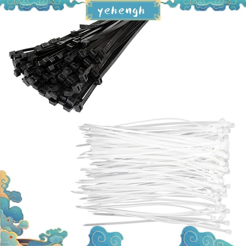 Yehengh สายเคเบิลไทร์ มีซิป สีดํา ขนาด 140 มม. x 2.5 มม. 50 ชิ้น