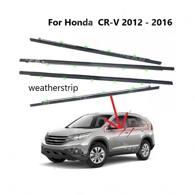Xinfan สายพานซีลประตูหน้าต่างโครเมี่ยม สําหรับ Honda crv CR-V 2012- 2016 Honda crv CR-V 2012 2013 2014 2015 2016