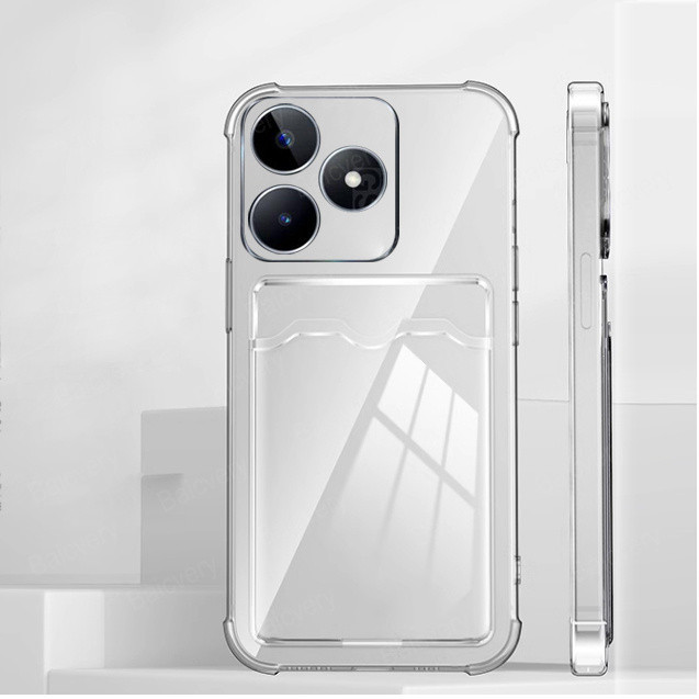 เคสโทรศัพท์ OPPO Realme Note 50 โปร่งใส เปลือกใส รูปภาพ ที่ใส่บัตร ด้านหลัง ป้องกัน กันกระแทก เคส