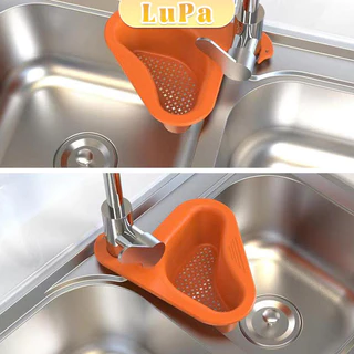 LuPa ตะแกรงกรองอ่างล้างจาน ตะกร้าระบายน้ำ คอเป็ดแขวนได้ กล่องเก็บของพลาสติก Sink filter rack