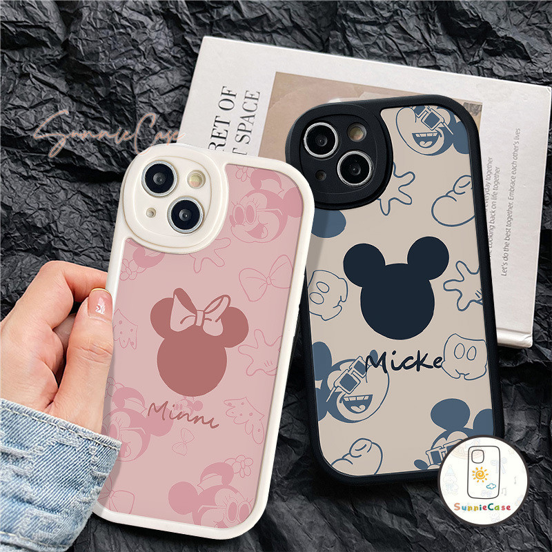 ดิสนีย์การ์ตูนดูเทอร์โมคู่มิตจิ ที่อยู่อาศัย เข้ากันได้ iPhone 7Plus 12 14 15 13 11 Pro Max XR XS Max X 8 14 15 7 Plus