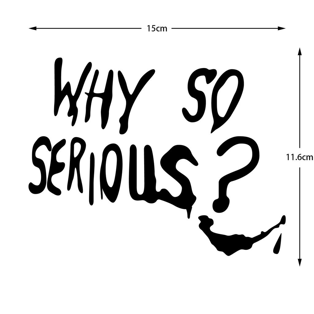 สติกเกอร์สะท้อนแสง ลายตัวตลก Why So Serious Dark Knight กันน้ํา สําหรับติดตกแต่งหมวกกันน็อครถจักรยานยนต์ - รูปที่ 4