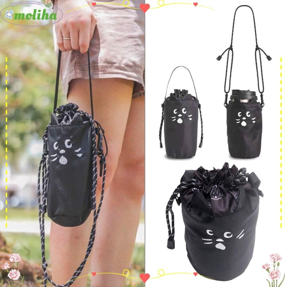 Moliha กระเป๋าใส่ขวดน้ํา มีฉนวนกันความร้อน แบบพกพา อุปกรณ์เสริม สําหรับตั้งแคมป์ เล่นกีฬา