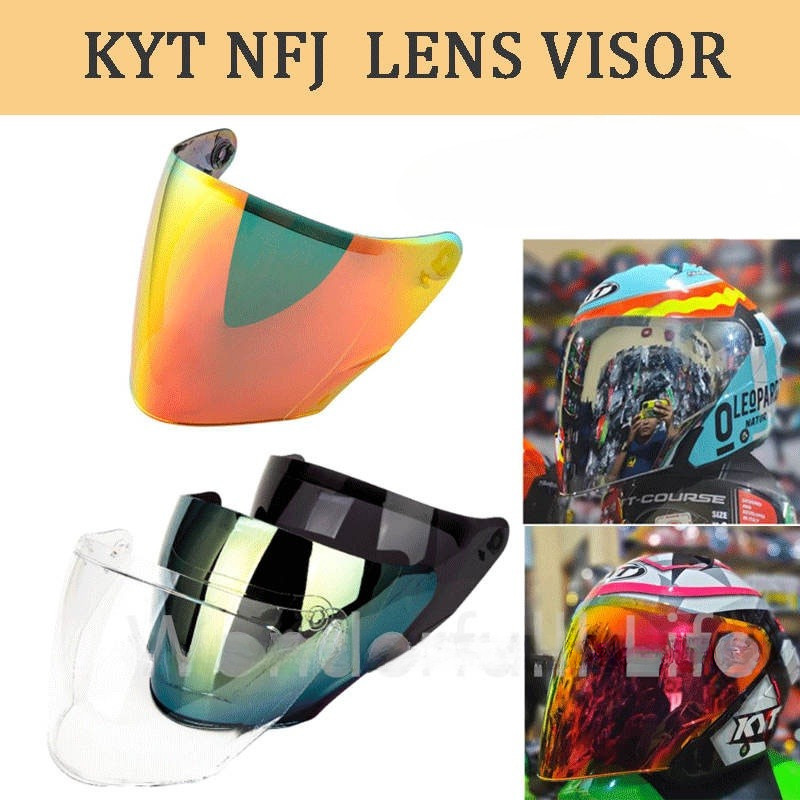 Kyt เลนส์หมวกกันน็อค แบบครึ่งหน้า สําหรับ KYT NFJ