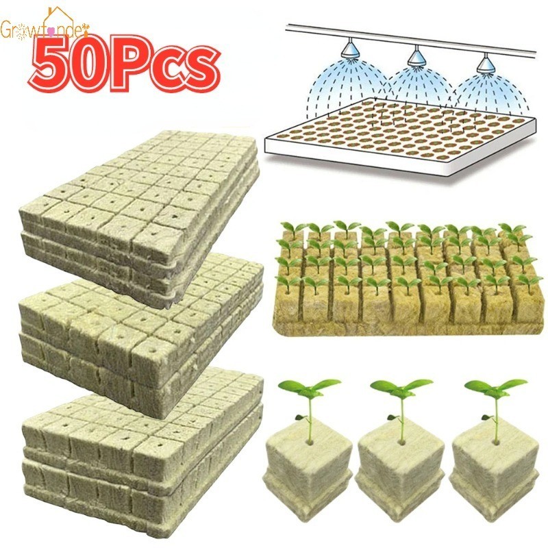 บล็อกปลูกต้นไม้ ผ้าวูล ทรงสี่เหลี่ยม ระบายอากาศ สําหรับปลูกต้นไม้ 50 ชิ้น