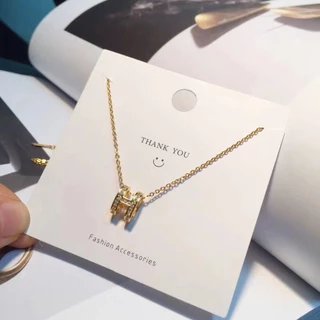 🧡พร้อมส่งจากไทย🧡 สร้อยคอ จี้รูปตัว H เครื่องประดับ แฟชั่น รวมลายยอดฮิต สำหรับผู้หญิง สไตล์เกาหลี N100/N MIX