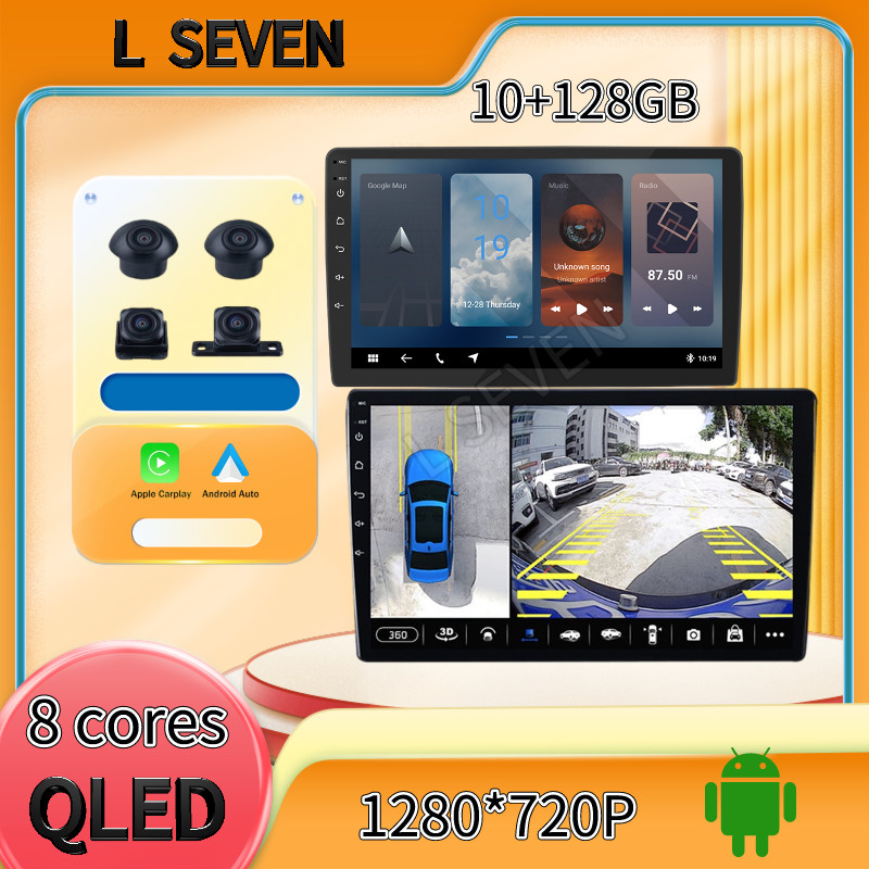 (ระบบทําความเย็น) เครื่องเล่น Android 13 Octa-Core 4G+32G 2din 9/10 นิ้ว วิทยุ DSP WIFI สําหรับรถยนต์