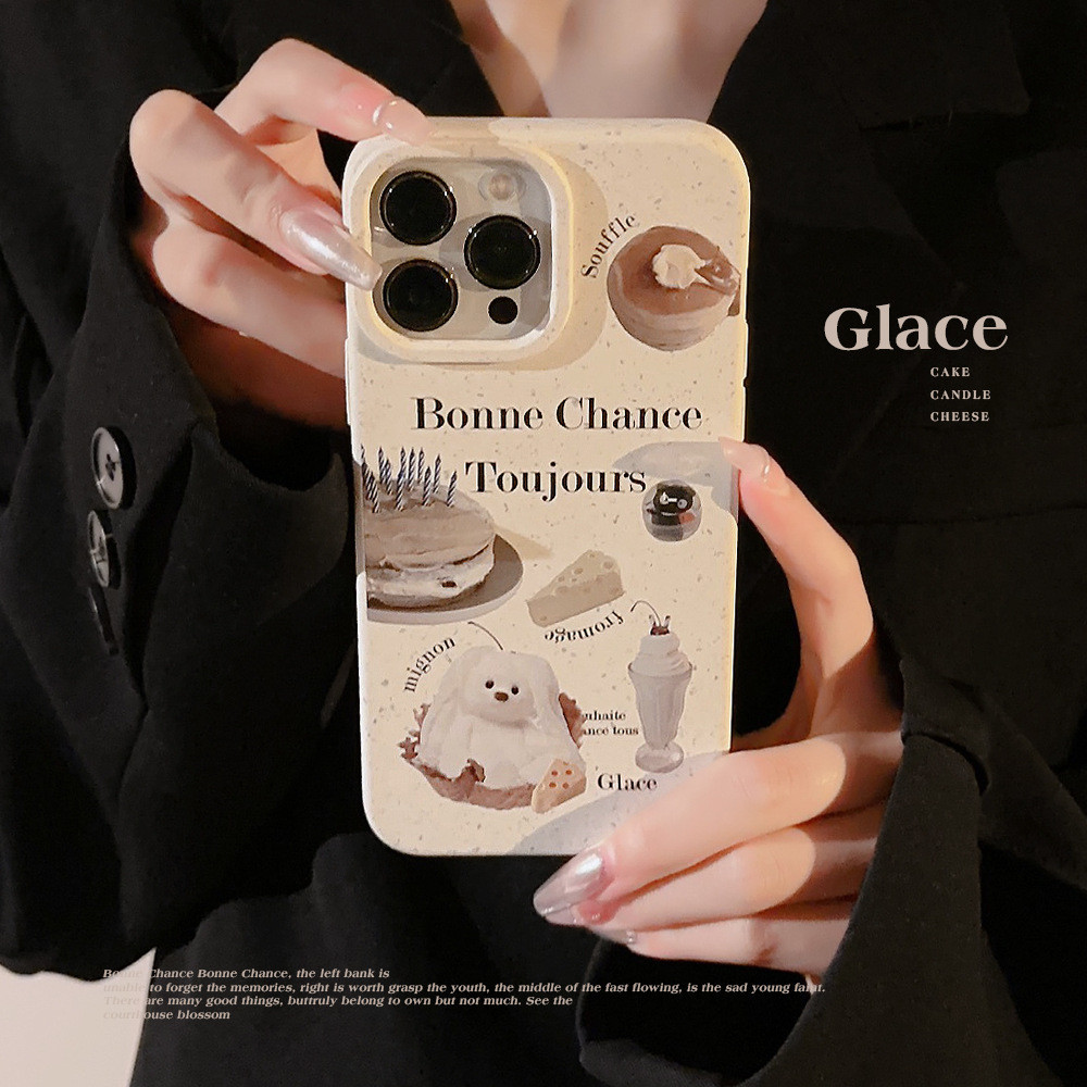 สำหรับ iPhone 13 12 14 11 15 Pro Max XR X Plus SE MINI XS 6 7 8 G รูปแบบชายามบ่ายแบบฝรั่งเศสย่อยสลายได้เคสโทรศัพท์มือถือ
