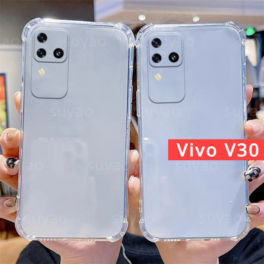 เคสโทรศัพท์มือถือ TPU คริสตัลใส ป้องกันรอยขีดข่วน กันกระแทก สําหรับ Vivo v30 Pro V30pro 5G 2024 v30 