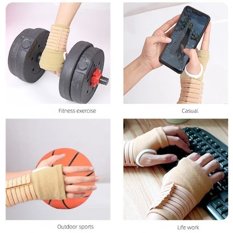 สายรัดข้อมือ ผ้าไนล่อน แบบยืดหยุ่น อุปกรณ์เสริม สําหรับออกกําลังกาย เล่นฟิตเนส โรคข้ออักเสบ