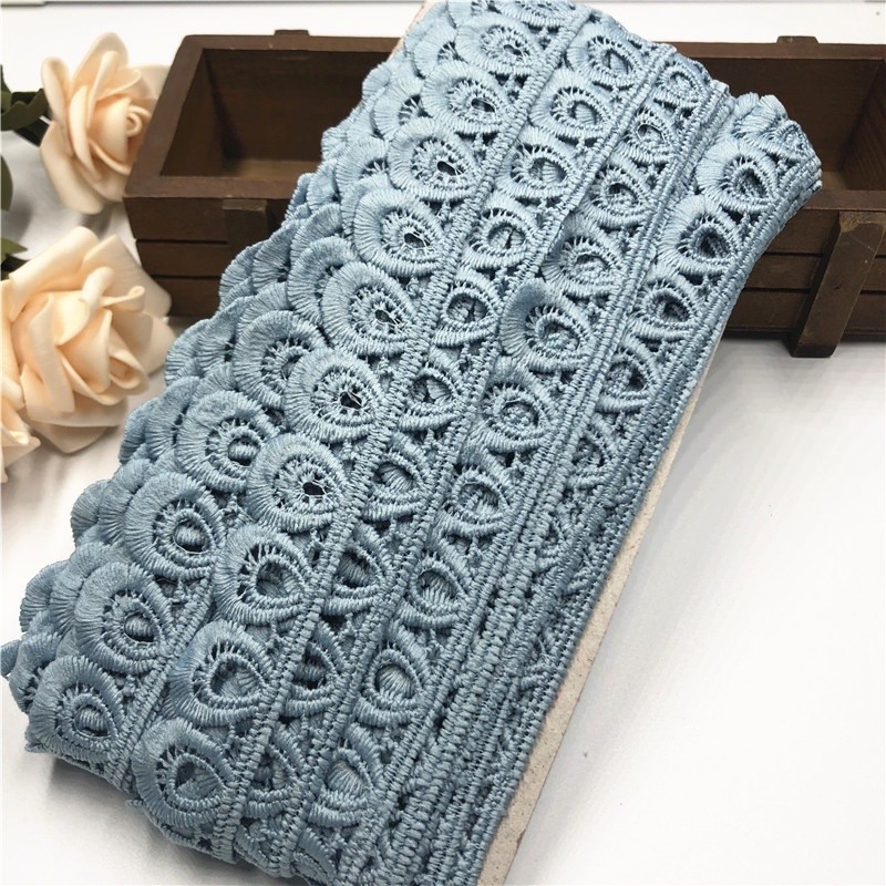 ผ้าไหมนม หยดน้ํา เย็บปักถักร้อย ขอบลูกไม้ กี่เพ้า ห่อด้วยลูกไม้ ตัดแต่ง ที่มีสีสัน คลื่น ลูกไม้ ผ้าม่าน ผ้าปูโต๊ะ DIY ผ้าชุดชั้นใน เสื้อผ้าผู้หญิง กว้าง 2.5 ซม.