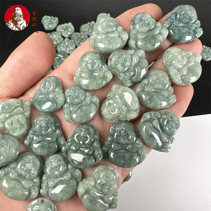 ((ราคา 5 ชิ้น) จี้หยกพม่า หยกพม่า สีเขียวน้ํามัน ขนาดเล็ก สําหรับทํางานฝีมือ