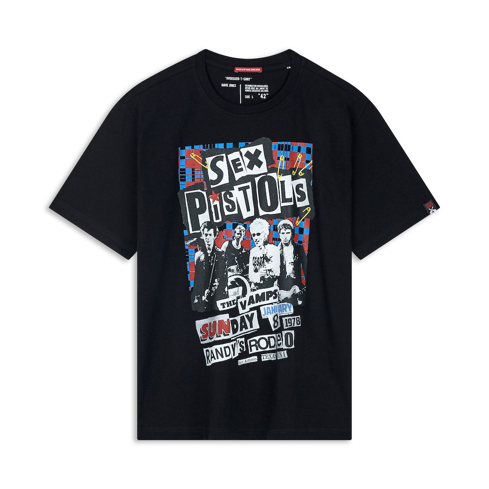 เทรนด์ เสื้อยืดโอเวอร์ไซส์ พิมพ์ลาย สีดำ Graphic Print Oversize T-Shirt in black TB0314 BK