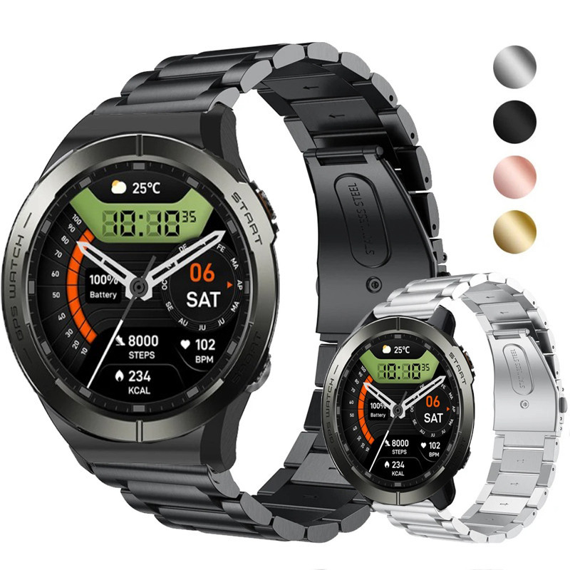 สายนาฬิกาข้อมือสเตนเลส 22 มม. สําหรับ Zeblaze Stratos 3 Pro Smartwatch Zeblaze Stratos 3 Pro