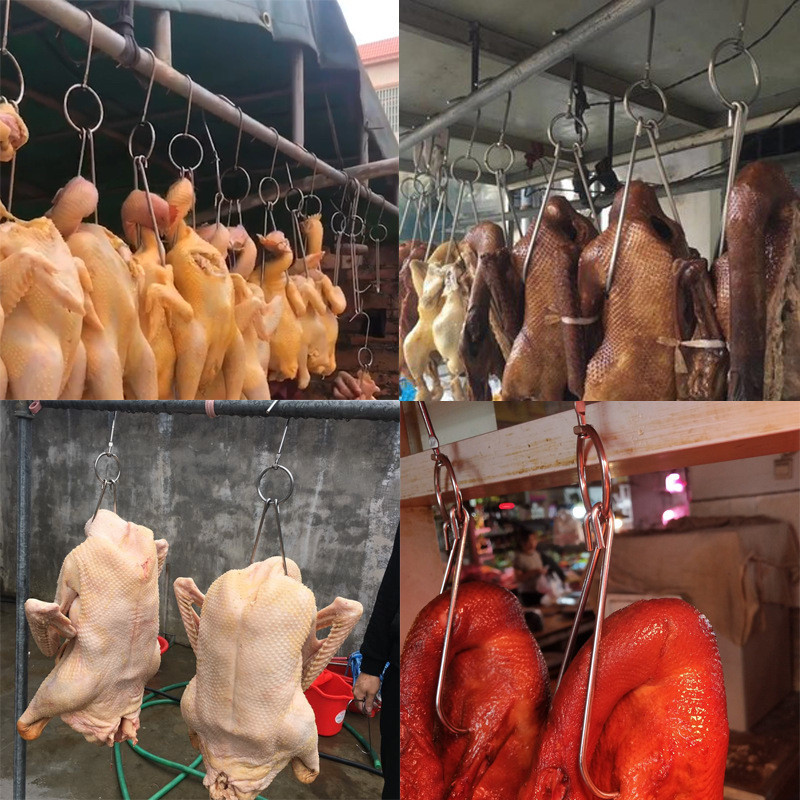 COD ตะขอสแตนเลส ตะขอแขวนในครัว ตะขอรูปตัว S แข็งแรง ไม่เป็นสนิม สำหรับแขวนเป็ดย่าง ไก่ย่าง ตะขอแขวน