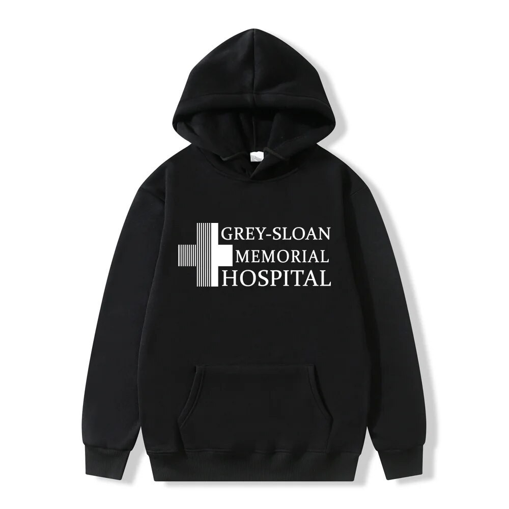 สีเทา Sloan Memorial Hospital Hoodie Meredith สีเทา Derek Shepherd Greys Greys Anatomy Pullover Swea