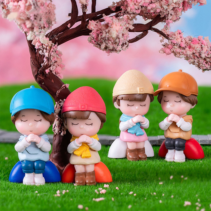 เครื่องประดับเรซิ่น รูปคู่รัก งานฝีมือ สําหรับตกแต่งบ้าน สวนบอนไซ 2 ชิ้น ต่อชุด