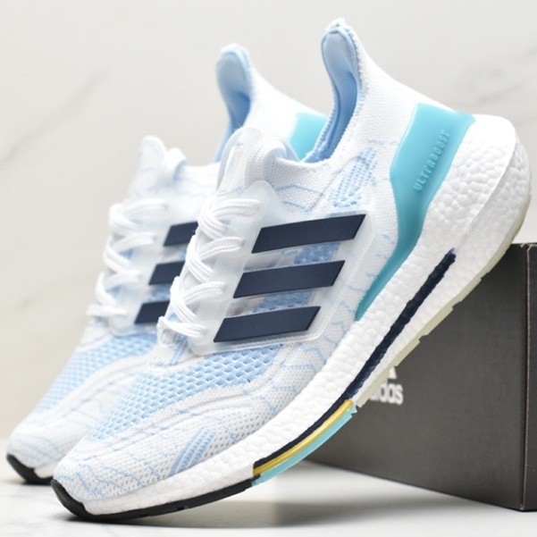 Adidas Ultraboost DNA UB21 รองเท้ากีฬา รองเท้าวิ่งลําลอง Rrqz น้ําแข็งสีขาว สีฟ้า