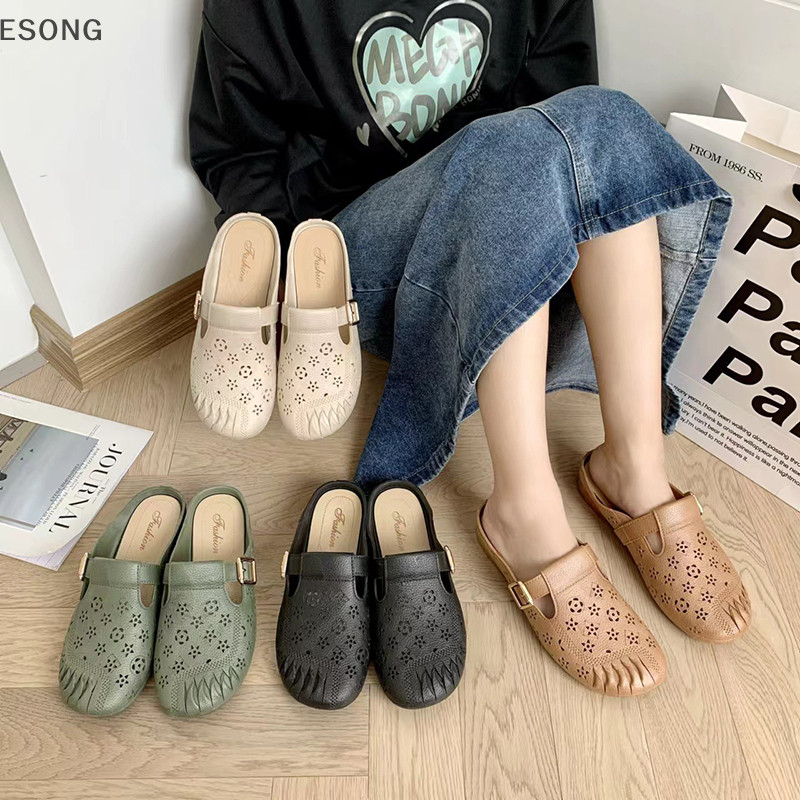 Esong มาใหม่ รองเท้าคัทชูเปิดส้น ทรงมินิมอล 4 เฉดสี ห้ามพลาดคอลเลคชั่นนี้ ราถูกกว่านี้ กันลื่นเเน่นๆ th