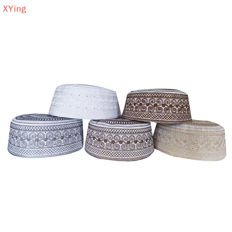 [Xy ] ผู ้ ชายอิสลาม Kippot หมวกมุสลิมอินเดีย Veludo Indio Arabisch Kippa หมวกสวดมนต ์ ขายร ้ อน