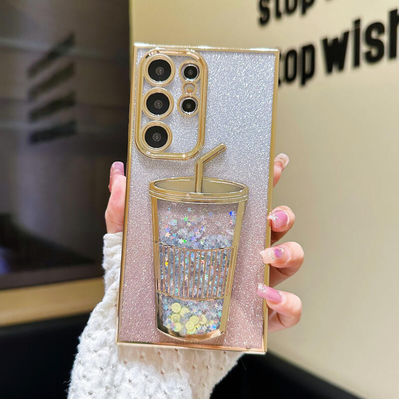 เคสโทรศัพท์มือถือแบบนิ่ม TPU กันกระแทก กันรอยกล้อง แต่งกลิตเตอร์ ระยิบระยับ หรูหรา สําหรับ Samsung S24 S23 S22 Ultra