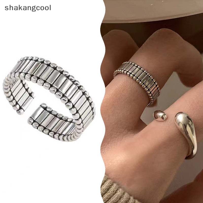 Shakangcool แหวนแฟชั่น สไตล์ฮิปฮอป วินเทจ สร้างสรรค์ ของขวัญวันเกิด 1/2 ชิ้น SGL