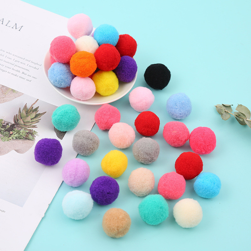 ลูกบอลขนปุย แบบนิ่ม ขนาด 18 มม. 25 มม. แฮนด์เมด DIY สําหรับตกแต่งบ้าน เสื้อผ้า งานแต่งงาน งานฝีมือ