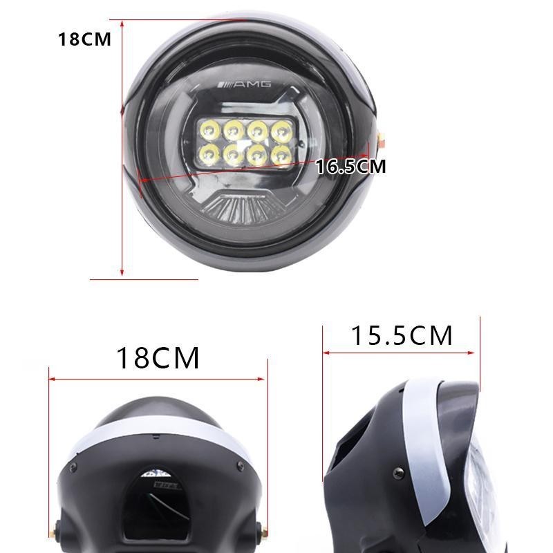 Zzksjese.th ไฟหน้า LED 12V48V60V สว่างมาก สามล้อ สําหรับรถจักรยานยนต์ไฟฟ้า