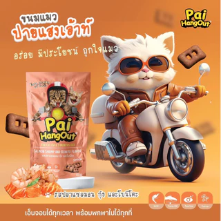 ขนมแมว Pai HangOut ปายแฮงเฮ้าท์ ขนมเม็ดกรอบ หอม อร่อย ขนาด 60 กรัม