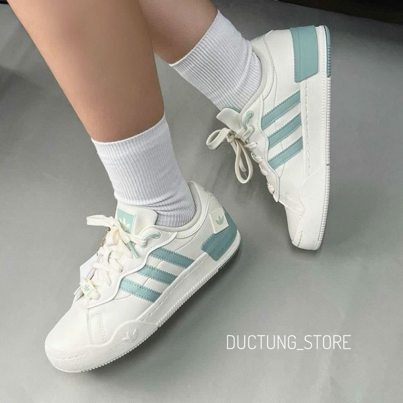 Adidas Rey Galle รองเท้าผ้าใบ สีขาว สีเขียว คุณภาพสูง