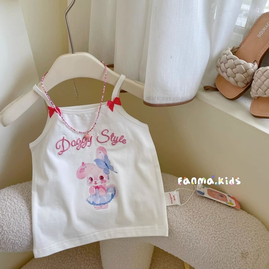 90-140【พร้อมส่ง】เสื้อสายเดี่ยวเด็กผู้หญิงสีพาสเทลลายการ์ตูนน่ารัก สำหรับเด็กเล็กในหน้าร้อน - รูปที่ 3