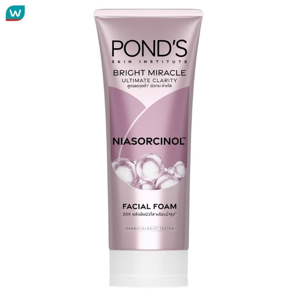 Pond'S พอนด์ส ไบรท์ มิราเคิล อัลทิเมท คลาริตี้ ไนอาซอร์ซินอล เฟเชียล โฟม 90 กรัม
