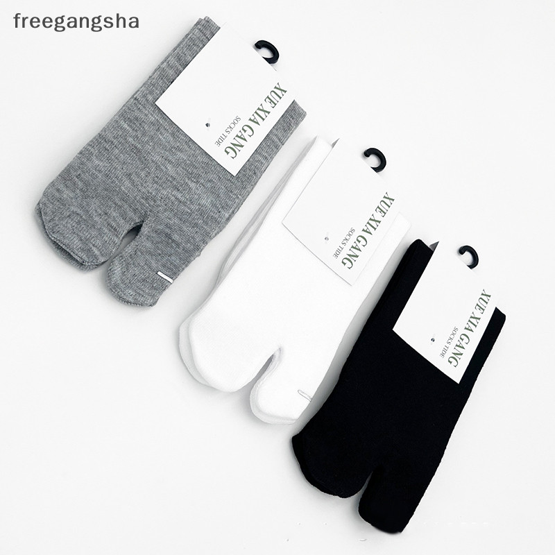 [FREG] ถุงเท้าผ้าฝ้ายโพลีเอสเตอร์ แยกนิ้วเท้า สองนิ้ว ถุงเท้ากลางน่อง Hallux Valgus Orthosis ถุงเท้าพื้น Tabi ถุงเท้าญี่ปุ่น Cs ถุงเท้า FDH