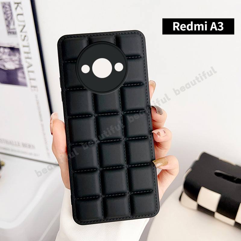 เคสโทรศัพท์มือถือ ซิลิโคนนิ่ม กันกระแทก ลายตาราง เรียบง่าย คุณภาพสูง สําหรับ Xiaomi Redmi A3 4G A3 A2 A1 Plus A 3 MiA3 A3 A3