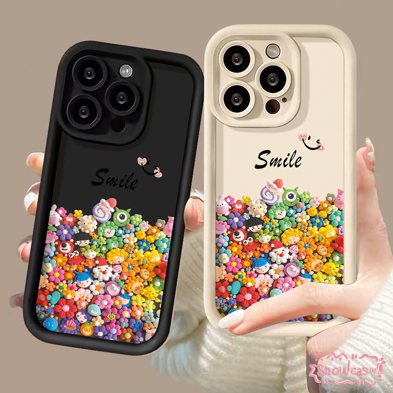 ตุ๊กตายิ้มน่ารักของเล่นดอกไม้Lotsoสำหรับ Redmi 13 12C A1 9 9T 9C NFC 12 10A 13C A2 9A 10C Note 12 11 11s 9 10 8 Pro Max