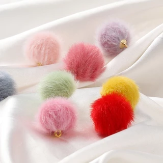 St. kunkka จี้ลูกบอลผม 17 มม. สําหรับทําเครื่องประดับ แฮนด์เมด diy 5 ชิ้น