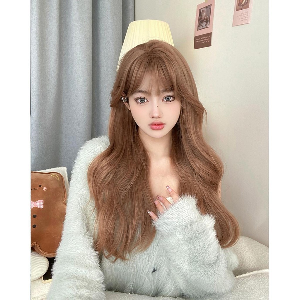 GDS Wigs วิกผมสีทองแชมเปญ มีหน้าม้า (ยาว 65 cm)