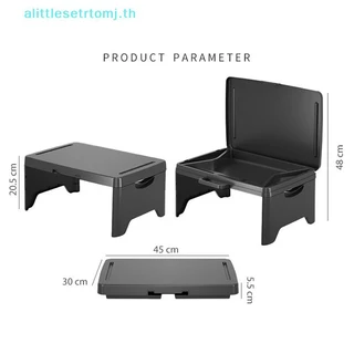 Alittlese โต๊ะแล็ปท็อปแบบพกพาโต๊ะทํางานพับได้ที่วางคอมพิวเตอร์โน๊ตบุ๊ครถห้องนั่งเล่นโซฟาเตียงเครื่องมืออ่านหนังสือทีวีเล่นการบ้าน TH