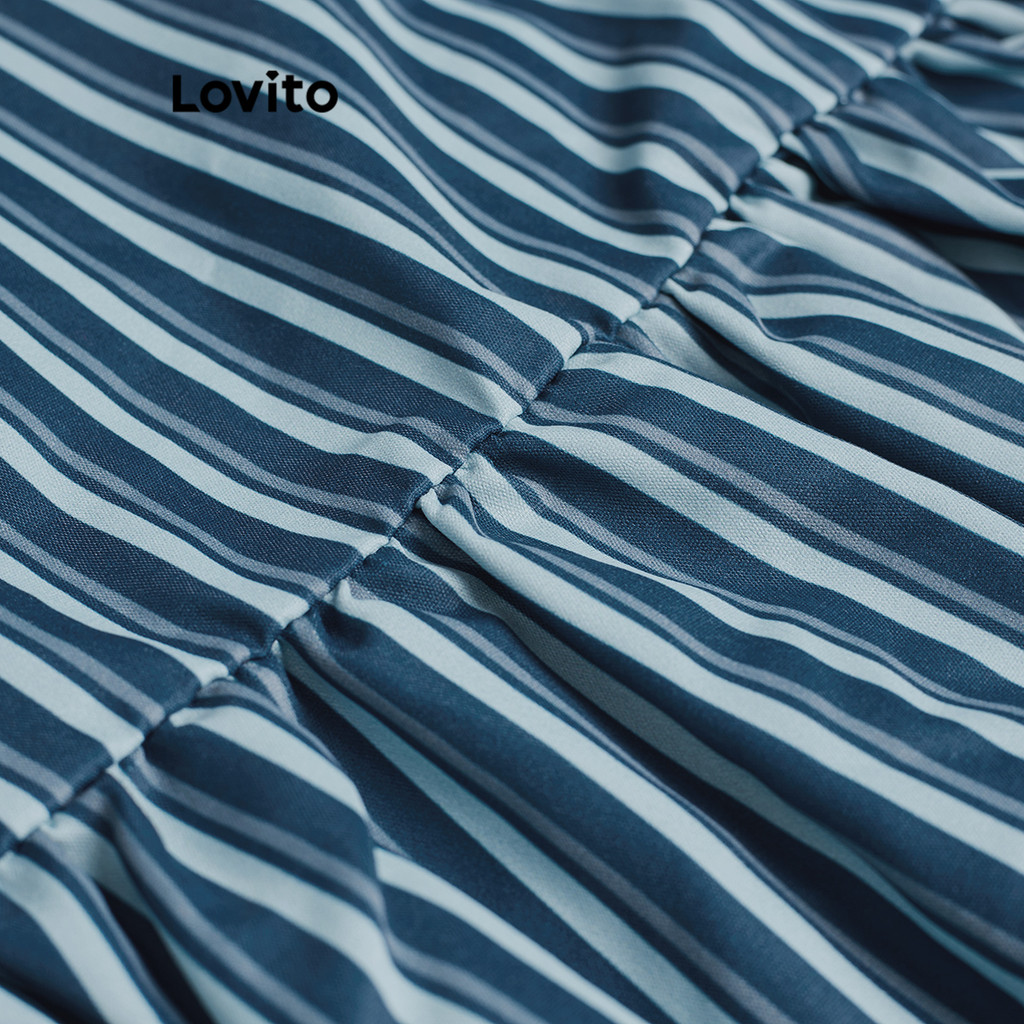 Lovito ฤดูร้อนสบายๆ/ฤดูใบไม้ผลิกางเกงชุดลายนัวเนียเหมลูกไม้ขึ้นท็อปส์หรือกางเกงสําหรับผู้หญิง L177AD716 ราคา ถูกที่สุด ดีลบีเคเค แกลเลอรีภาพที่ 6