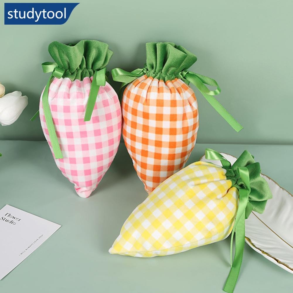 STUDYSOOL Easter Bunny กระเป๋าอีสเตอร์ลูกอมคุกกี้กระเป๋าแครอทอีสเตอร์สําหรับบรรจุภัณฑ์กระเป๋าตกแต่งอ