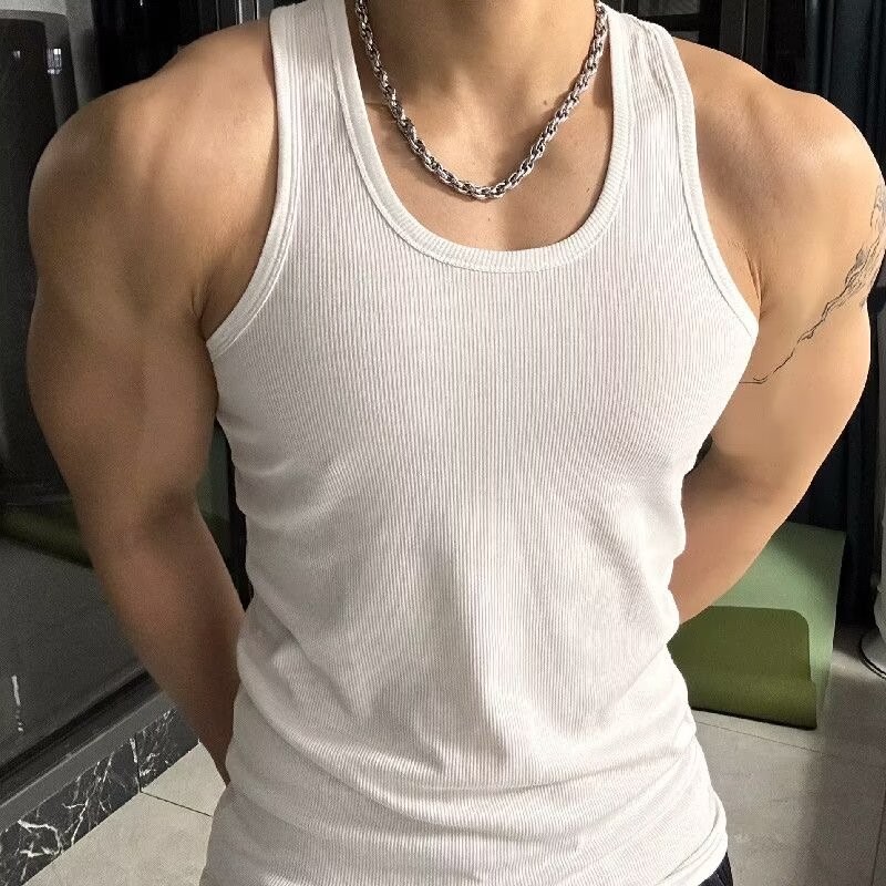 Vulc เสื้อกั๊กผู้ชายเรียบง่ายอเนกประสงค์กีฬาด้าย slim bottoming เสื้อกีฬาระบายอากาศด้านบน