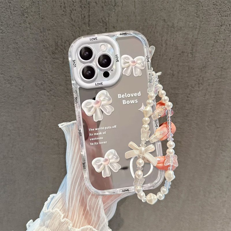 รัก โค้งคำนับ เคสไอโฟน11 สำหรับ IPhone 17 12 16 15 11 13 14 Pro Max XS XR X 7Plus 8Plus Max 7 8 Plus SE เคสระลอกคลื่นน้ำ
