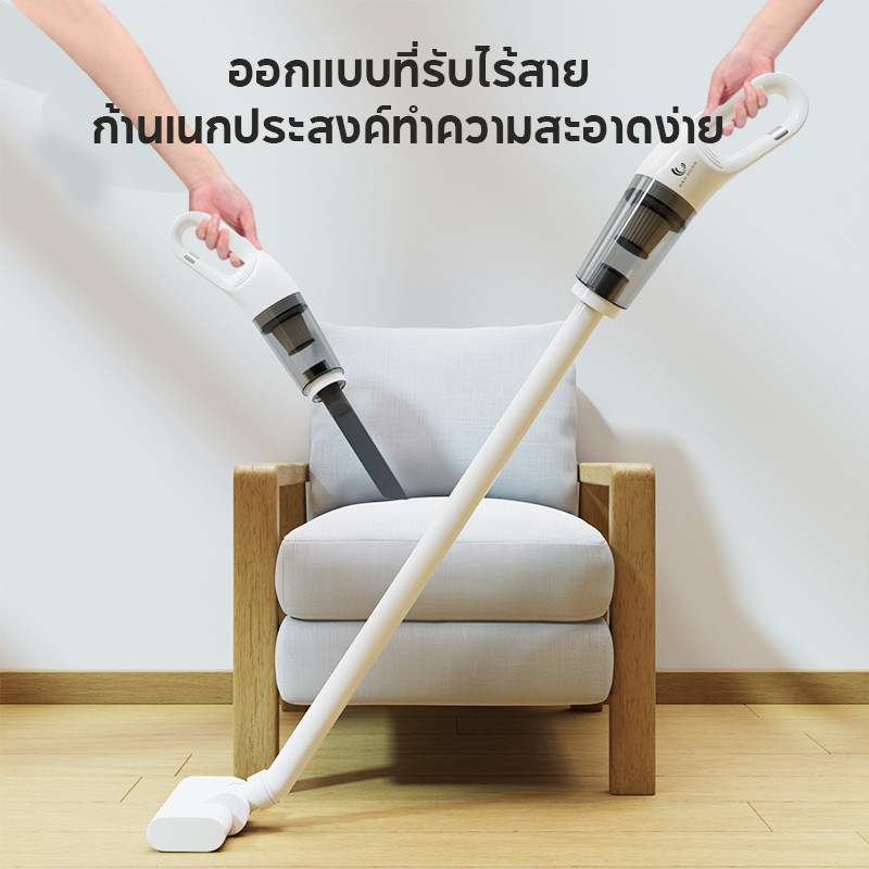 เครื่องดูดแรงสูง HAN RIVER ดูดฝุ่น เครื่องดูดฝุ่นไร้สาย 18000pa แรงดูดสูง 5 ใน 1 เหมาะ อพาร์ทเมนท์ขน