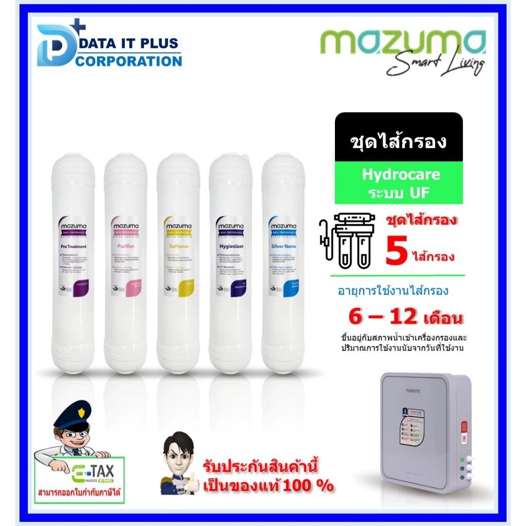 Mazuma(มาซูม่า) Mazuma ไส้กรองน้ำ สำหรับเครื่องกรองน้ำดื่ม รุ่น Hydrocare