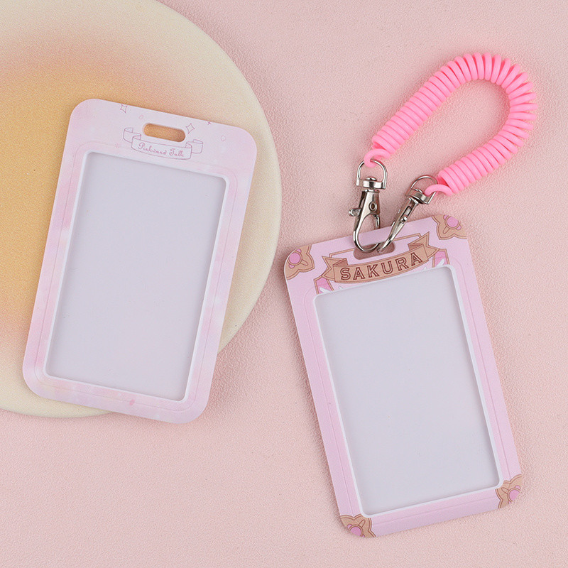 Mrid Cardcaptor Sakura Magic Sakura การ์ดการ์ตูน Holding Man พร้อมเชือกสํานักงานโรงเรียนการ์ดฝาครอบป้องกัน id Badge ผู้ถือน่ารักธนาคารบัตรเครดิตกระเป๋าสตางค์น่ารักผู้ถือบัตรผู้หญิง id ca - รูปที่ 5