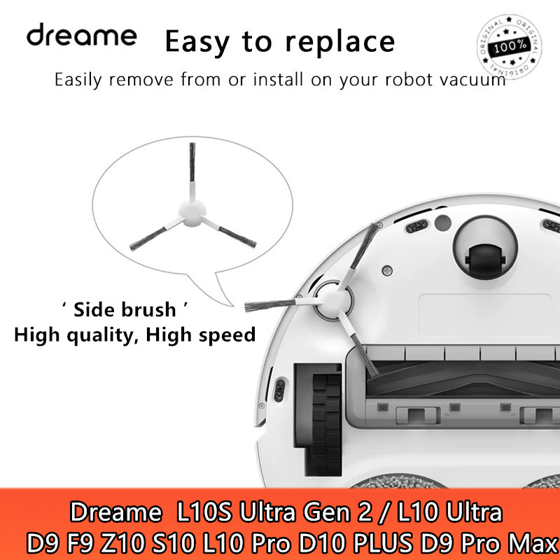 แปรงด้านข้างสําหรับ Dreame L10S Ultra Gen 2 / L10 Ultra D9 F9 Z10 S10 L10 Pro D10 PLUS D9 Pro Max Mi