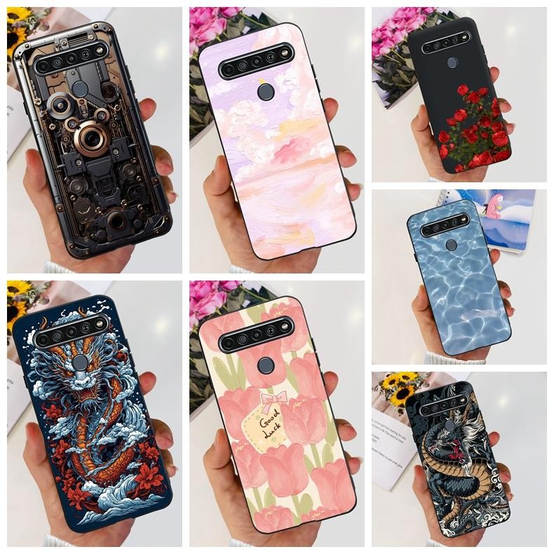 สําหรับ LG K61 2020 กรณีหรูหรา Candy ทาสีซิลิโคนนุ่มเคสโทรศัพท์สําหรับ LG K 61 LGK61 LM-Q630 กันชน 6