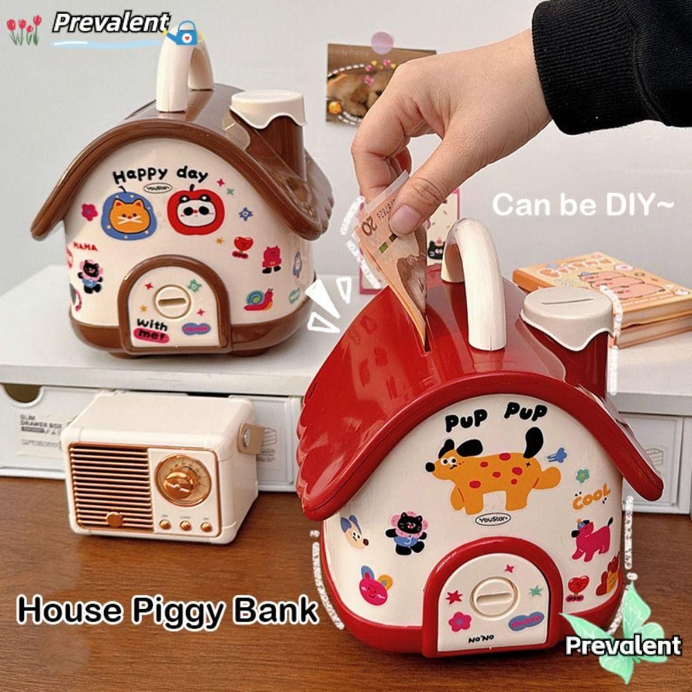 กระปุกออมสินบ้าน เปรวา พร้อมตัวล็อคกุญแจเพื่อบันทึกกล่องเงิน, กระเป๋าใส่เหรียญความจุขนาดใหญ่แบบพกพาที่สร้างสรรค์