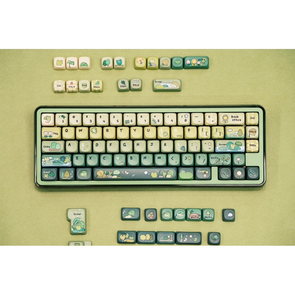 Kiiboom Rain Frog PBT key cap โรงงานเดิมน่ารัก 68/75/98 คีย์บอร์ดแบบกลไก 137 ครบชุด - รูปที่ 7