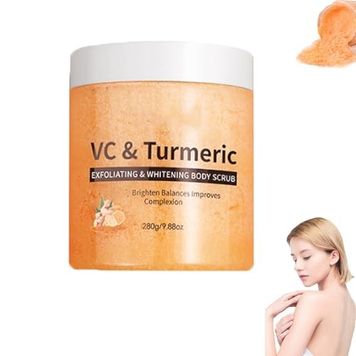 Veenourish Glow Salt Scrub, Glow Salt Scrub Body Exfoliator, VC & Turmeric Exfoliating & Whitening B